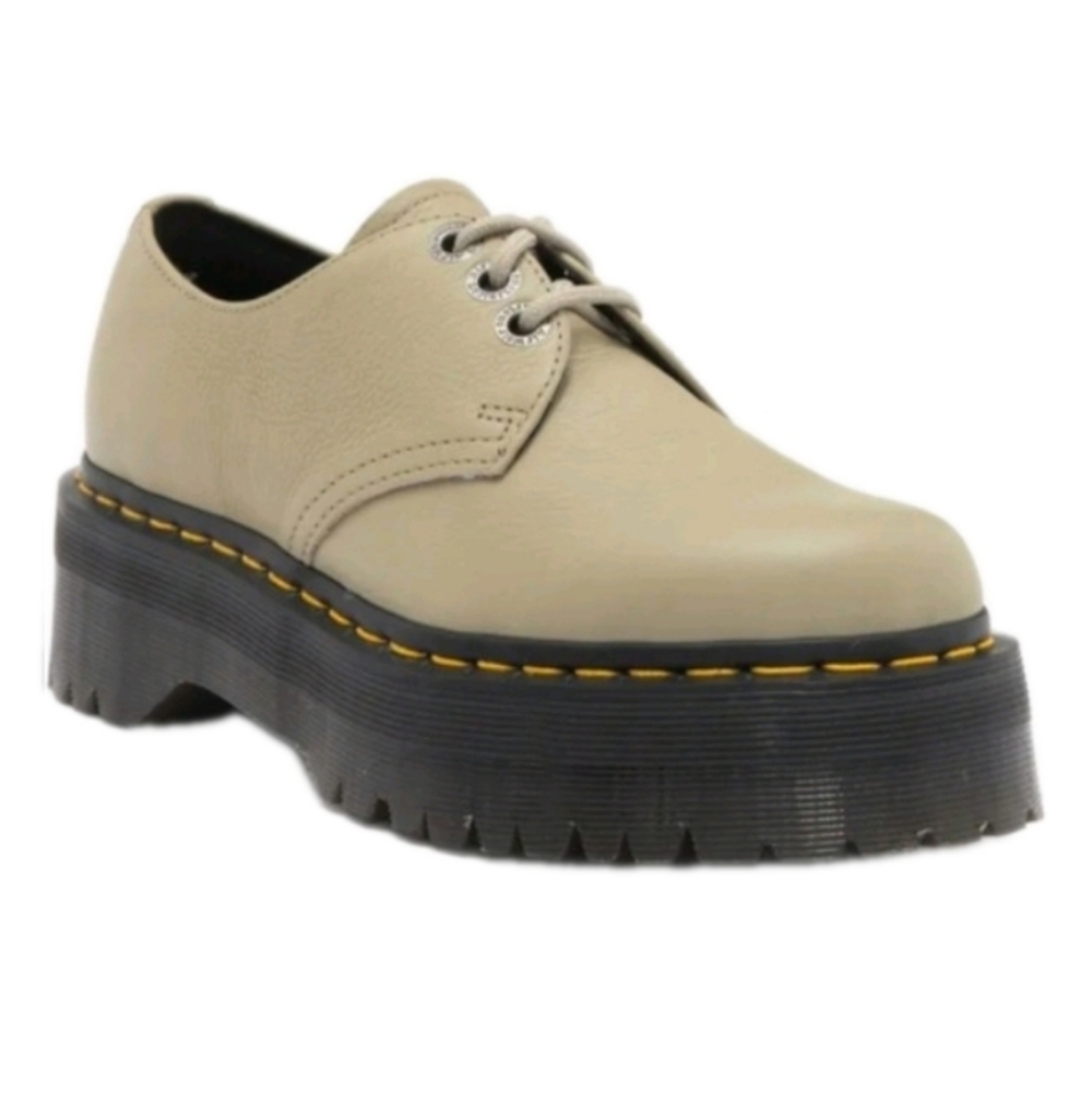 Dr. Martens Platforms1461 Quad II Platform Derby In Warmed Stone Unisex - Picture 2 of 16